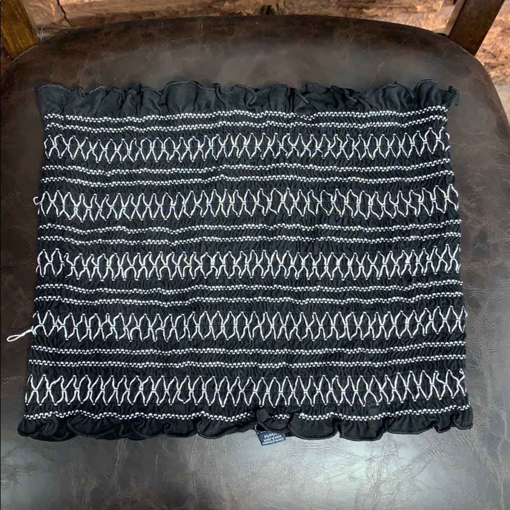 Black American Eagle Tube Top with white designs
